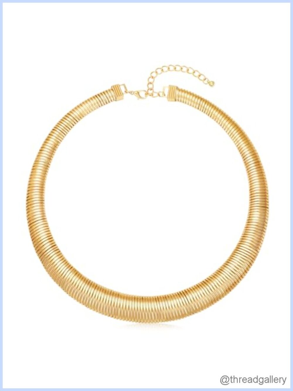 Chunky Gold Plated Snake Chain Choker Statement Necklace for Women